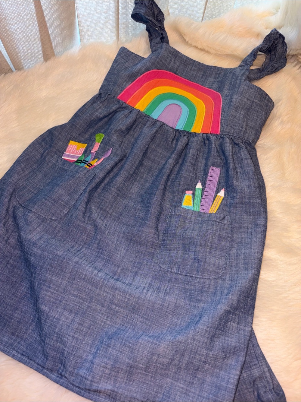 Firts day rainbow school dress